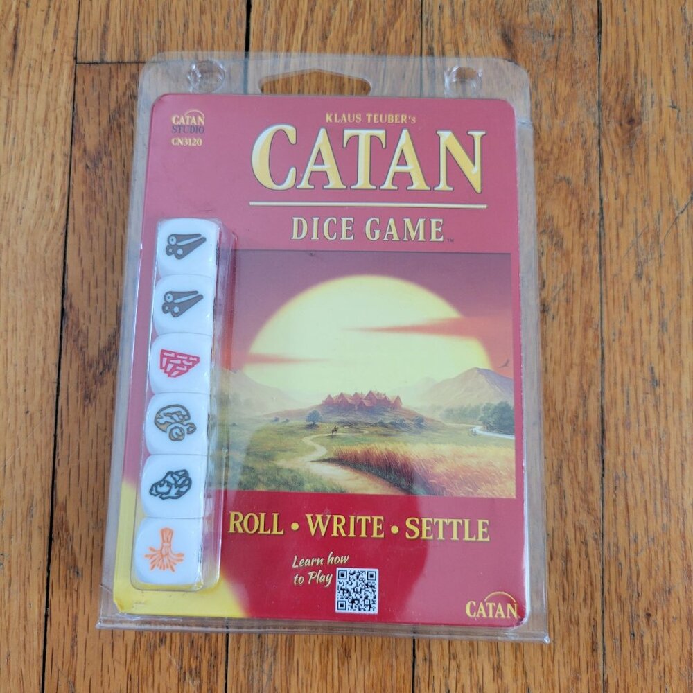 Catan Dice Game Roll Write Settle Klaus Teuber Includes Dice Score Pad Sealed Pa